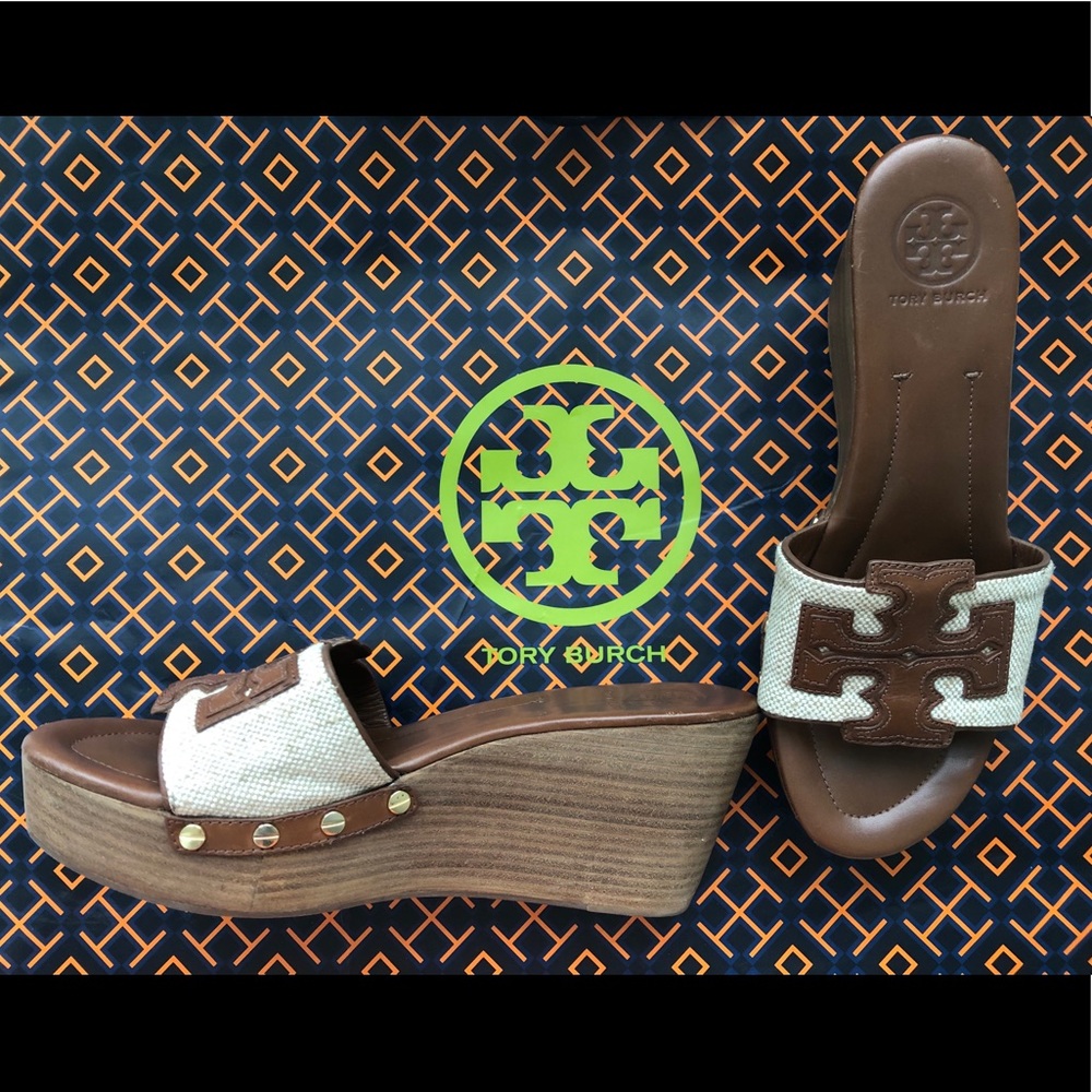 Tory Burch Wedge Slides - Picture 2 of 6
